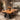 Live Edge Wood Dining Table with Sculptural Base Design