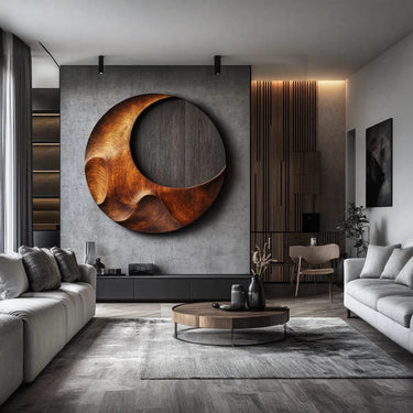 Organic Solid Wood Wall Art Panel for Modern Interior Decor
