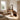 Sculptural Floating Wooden Vanity Desk with Integrated Shelf