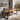 Live Edge Executive Desk With Sculpted Top and Metal Base