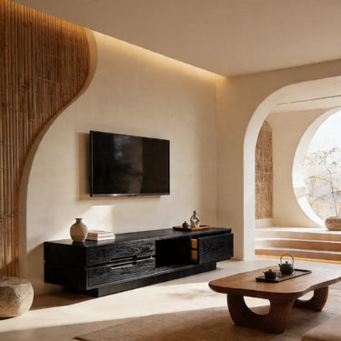 Modern Floating TV Console With Integrated Drawer Storage