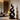 Black Layered Infinity Flame Floor Sculpture