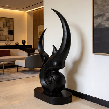 Phoenix Flame Spiral Wood Garden Sculpture