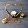 Bronze Heart for 8th Anniversary,Hand Forged Candle Holder,Personalized 8th Anniversary Gift,8th Anniversary Gift for Wife,Ca