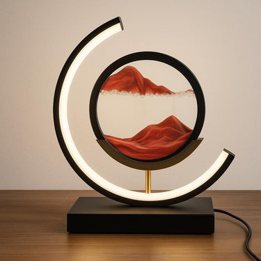 LED Sandscape Lamp - Moving Red Sand Art Night Light