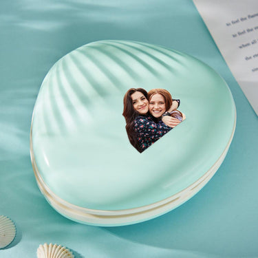 Custom Photo Shell Rainbow Projection Lamp, Aesthetic Bedroom Night Light, Unique Gift for Girlfriend, Couple Anniversary &am