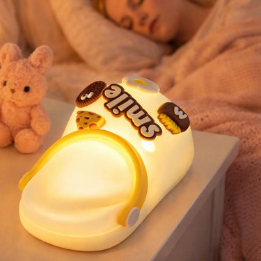 Cute Crocs Shoe Night Light, Tap to Turn On Bedside Lamp, Soft LED Sleep Light for Kids, Nursery &amp; Bedroom Decor