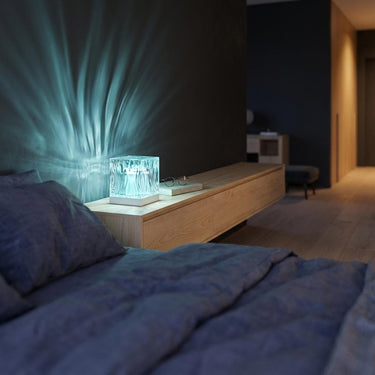 Acrylic Cube Night Light, Water Ripple Ambient Lamp, Aurora Decor Projector, Color Changing Mood Light, Unique Gift For Kids 