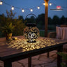 Waterproof Solar Garden Lantern with Floral Steel Design for Pathway and Patio Lighting