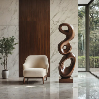 Statement Floor Sculpture with Open Form for Contemporary Decor