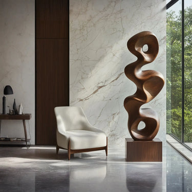 Void Flow Wood Sculpture for Contemporary Interior Statement