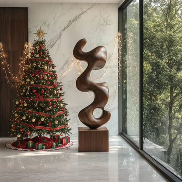 Fluid Form Decorative Sculpture for Contemporary Living Spaces