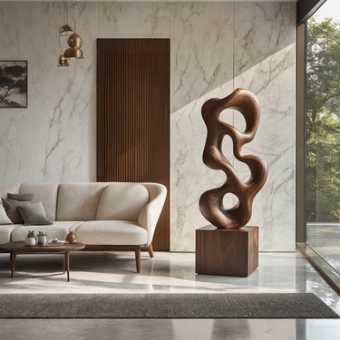 Organic Hollow Form Sculpture for Modern Living Spaces