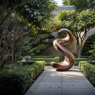 Organic Solid Wood Garden Sculpture for Modern Outdoor Decor