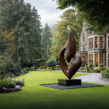 Organic Solid Wood Floor Sculpture for Luxury Garden or Interior