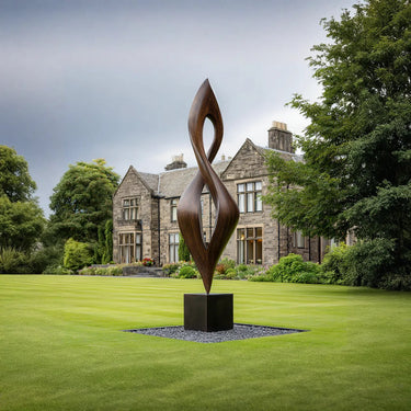 Twisted Solid Wood Floor Sculpture for Luxury Modern Interiors