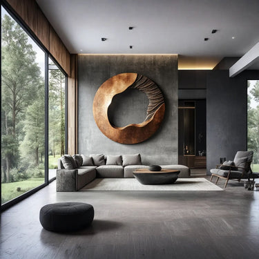 Organic Void Wall Art with Sculptural Circular Form