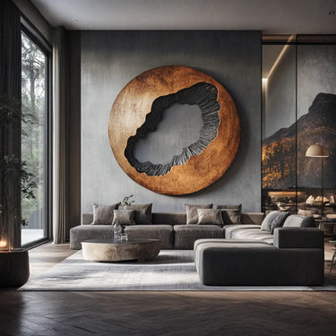Abstract Ring Wall Art with Open Center for Modern Interiors