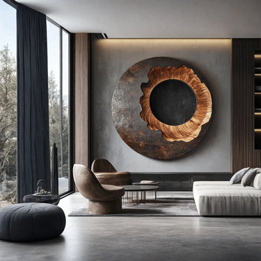 Eroded Edge Ring Wall Art with Organic Core Cutout