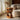Organic Two Tier Side Table With Sculptural Base in Natural Wood