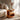 Organic Hollow Form Side Table in Natural Wood