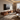 Floating TV Console With Sculpted Corner Frame