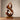 Twisted Flame Sculpture in Natural Wood with Open Curved Form